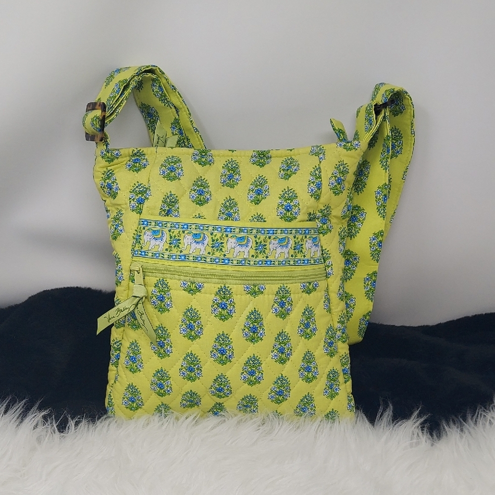 Vera Bradley Lime Green Floral Crossbody Bag